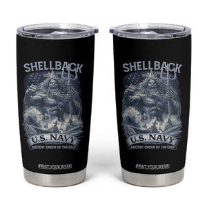 Navy Veteran Tumbler Cup King Neptune Shellback Ancient Order Of The Deep TS11 Black Print Your Wear