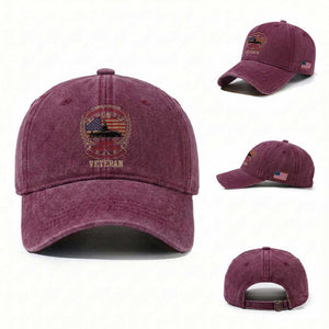 Submarine Veteran Washed Cotton Baseball Cap It Cannot Be Inherited Nor Can It Be Purchased I Have Earned It TS11 Washed Cap Universal Fit Burgundy Print Your Wear
