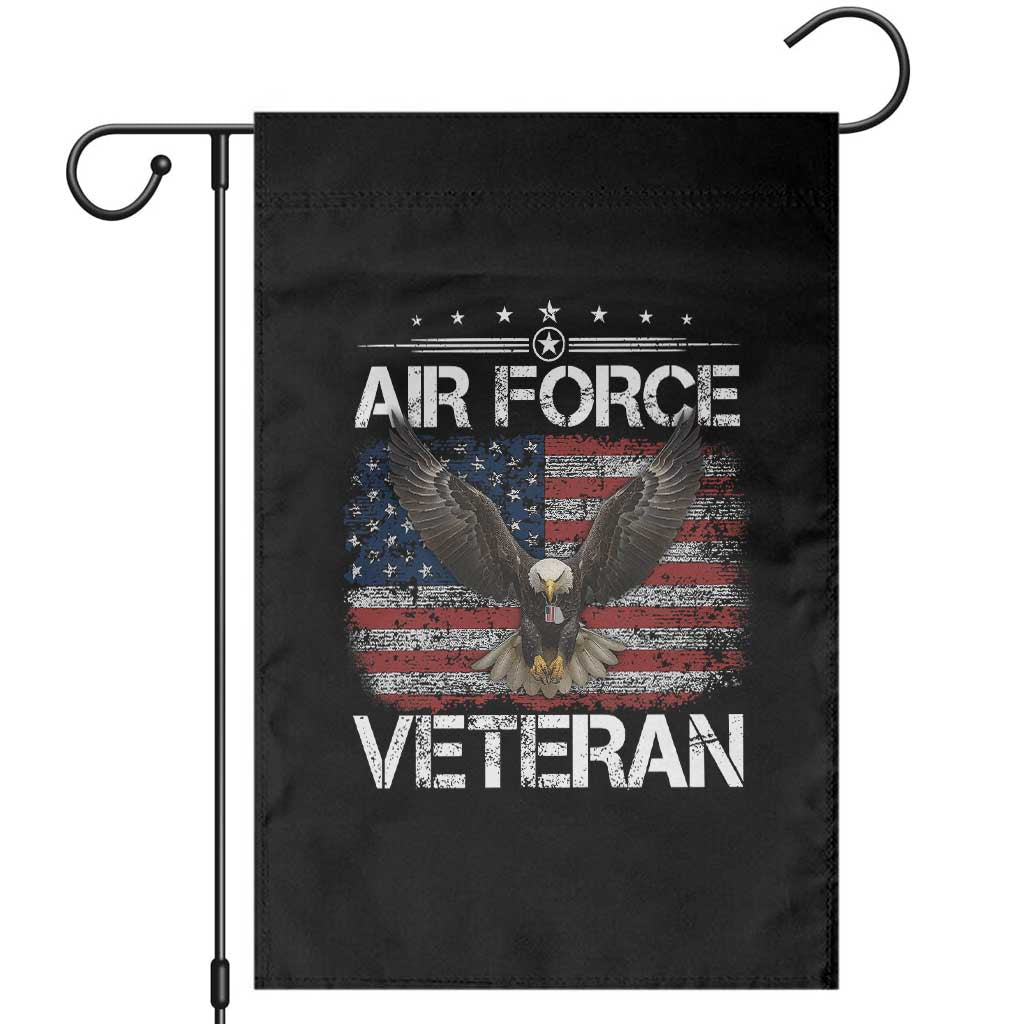 Air Force Veteran Garden Flag Bald Eagle Vintage American Flag TS11 Black Print Your Wear