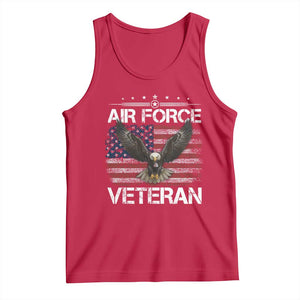Air Force Veteran Tank Top Bald Eagle Vintage American Flag TS11 Red Print Your Wear