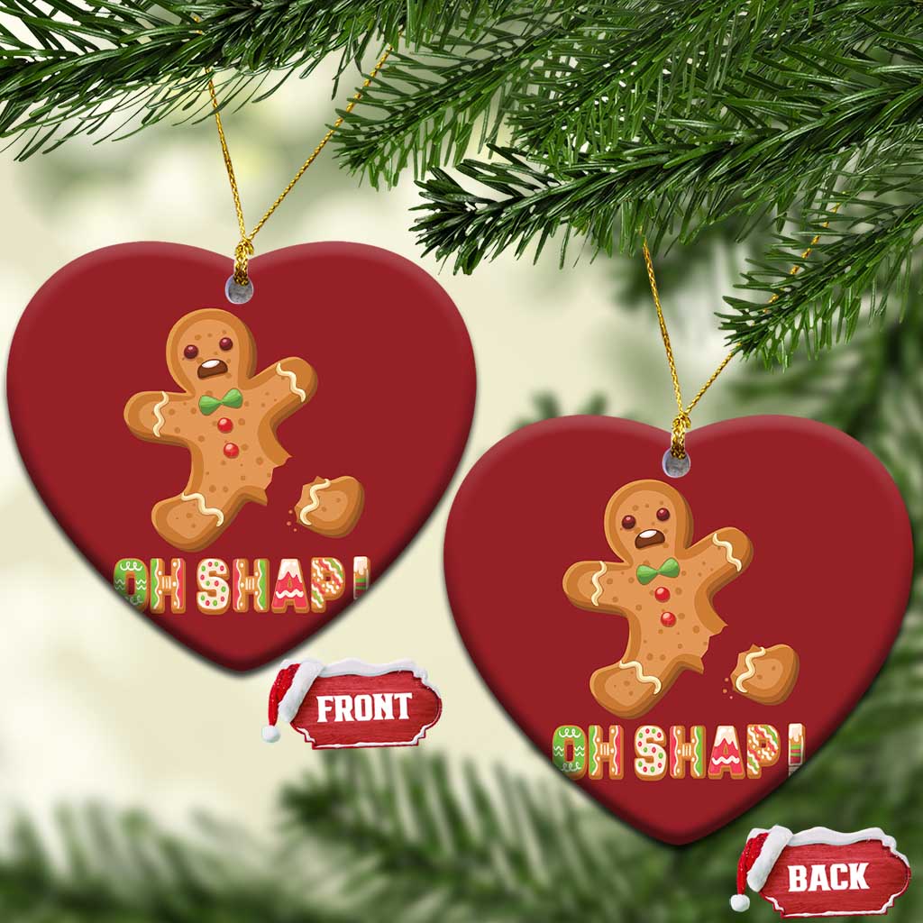 Funny Xmas Gingerbread Christmas Ornament Oh Snap Cookie Baking TS11 Heart Red Print Your Wear