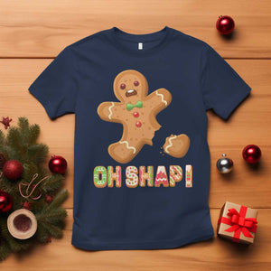 Funny Christmas Gingerbread T Shirt Oh Snap Cookie Baking TS11 Navy Print Your Wear