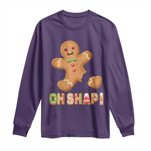 Funny Christmas Gingerbread Long Sleeve Shirt Oh Snap Cookie Baking TS11 Purple Print Your Wear