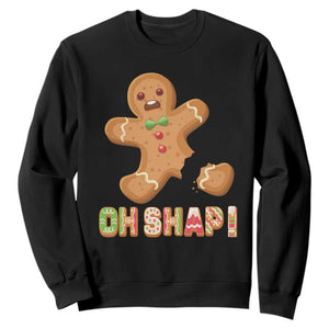 Funny Christmas Gingerbread Sweatshirt Oh Snap Cookie Baking TS11 Black Print Your Wear