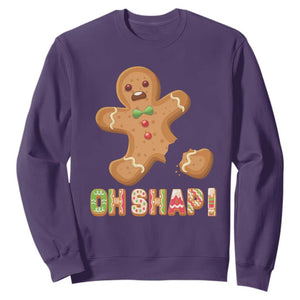 Funny Christmas Gingerbread Sweatshirt Oh Snap Cookie Baking TS11 Purple Print Your Wear