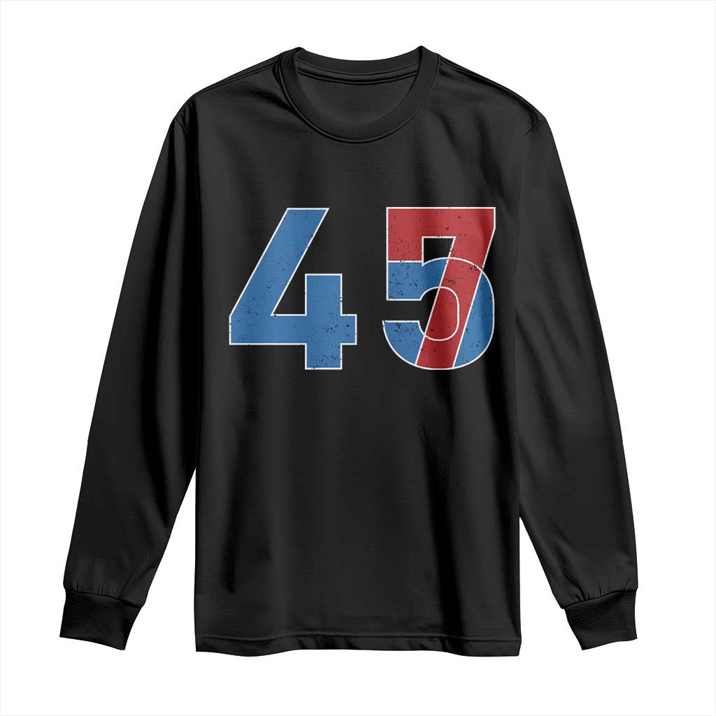 Trump Won 45 47 Long Sleeve Shirt The 47th US President 2024 USA Election TS11 Black Print Your Wear