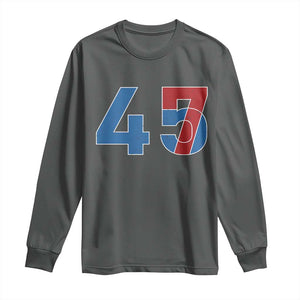 Trump Won 45 47 Long Sleeve Shirt The 47th US President 2024 USA Election TS11 Dark Heather Print Your Wear