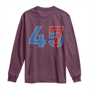 Trump Won 45 47 Long Sleeve Shirt The 47th US President 2024 USA Election TS11 Maroon Print Your Wear