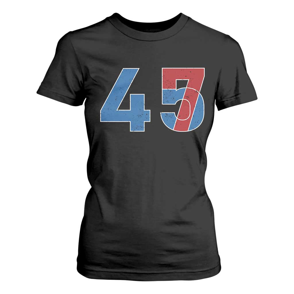 Trump Won 45 47 T Shirt For Women The 47th US President 2024 USA Election TS11 Black Print Your Wear