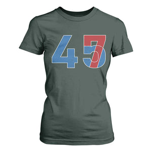 Trump Won 45 47 T Shirt For Women The 47th US President 2024 USA Election TS11 Dark Forest Green Print Your Wear