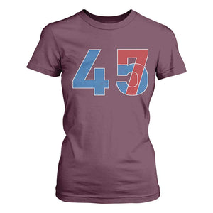 Trump Won 45 47 T Shirt For Women The 47th US President 2024 USA Election TS11 Maroon Print Your Wear