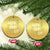 Funny Christmas Christmas Ornament Let's Get Lit Led Lights Xmas TS11 Circle Gold Print Your Wear