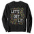 Funny Christmas Sweatshirt Let's Get Lit Led Lights Xmas TS11 Black Print Your Wear