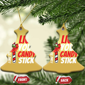 Funny Christmas Christmas Ornament I Like To Lick Your Candy Stick TS11 Christmas Tree Gold Print Your Wear