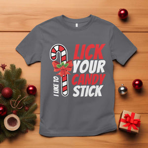 Funny Christmas T Shirt I Like To Lick Your Candy Stick TS11 Charcoal Print Your Wear