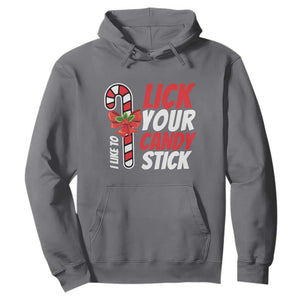 Funny Christmas Hoodie I Like To Lick Your Candy Stick TS11 Charcoal Print Your Wear