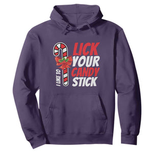 Funny Christmas Hoodie I Like To Lick Your Candy Stick TS11 Purple Print Your Wear