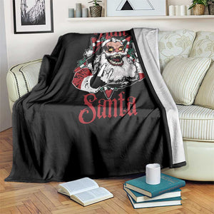 Hail Santa Heavy Metal Christmas Throw Blanket Krampus Xmas Rock & Roll TS11 Print Your Wear