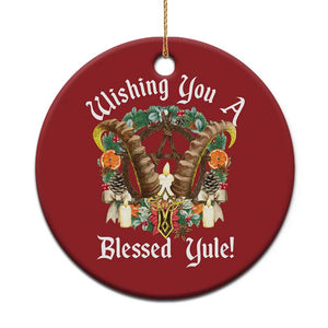 Wishing You A Blessed Yule Christmas Ornament Yule Goat Pagan TS11 Print Your Wear