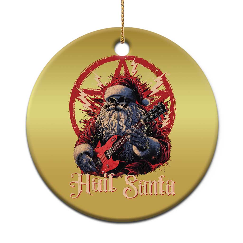 Funny Xmas Hail Santa Christmas Ornament Sleigher Heavy Metal TS11 Print Your Wear