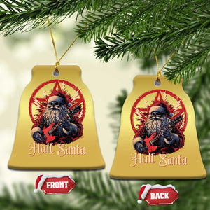 Funny Xmas Hail Santa Christmas Ornament Sleigher Heavy Metal TS11 Bell Flake Gold Print Your Wear