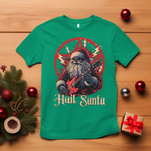 Funny Christmas Hail Santa T Shirt Sleigher Heavy Metal Xmas TS11 Irish Green Print Your Wear