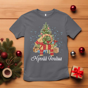 Hyv joulua T Shirt Finland Christmas Yulegoat Xmas Tree Himmeli TS11 Charcoal Print Your Wear