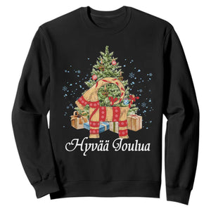 Hyv joulua Sweatshirt Finland Christmas Yulegoat Xmas Tree Himmeli TS11 Black Print Your Wear