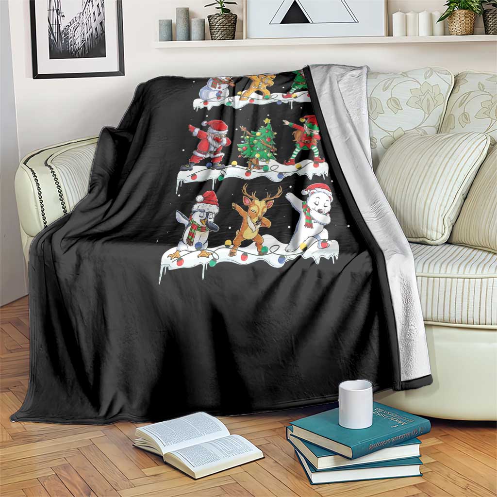 Dabbing Santa Elf Friends Christmas Light Throw Blanket TS11 Print Your Wear