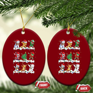 Dabbing Santa Elf Friends Christmas Light Ceramic Ornament TS11 Print Your Wear