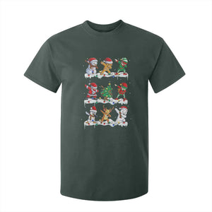 Dabbing Santa Elf Friends Christmas Light T Shirt For Kid TS11 Dark Forest Green Print Your Wear