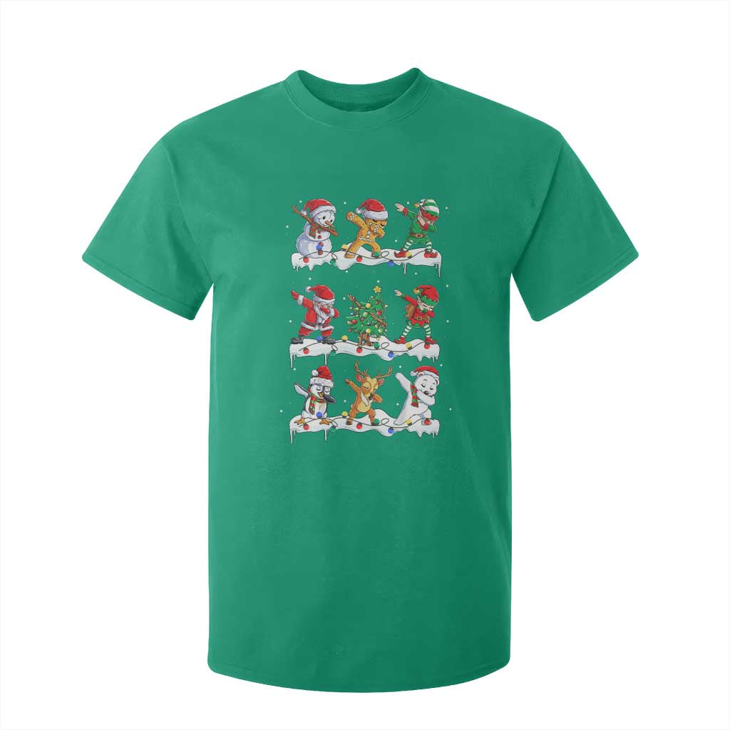 Dabbing Santa Elf Friends Christmas Light T Shirt For Kid TS11 Irish Green Print Your Wear