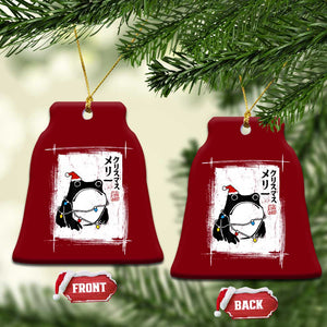 Funny Christmas Japanese Ceramic Ornament Santa Frog Ukiyoe Art TS11 Print Your Wear