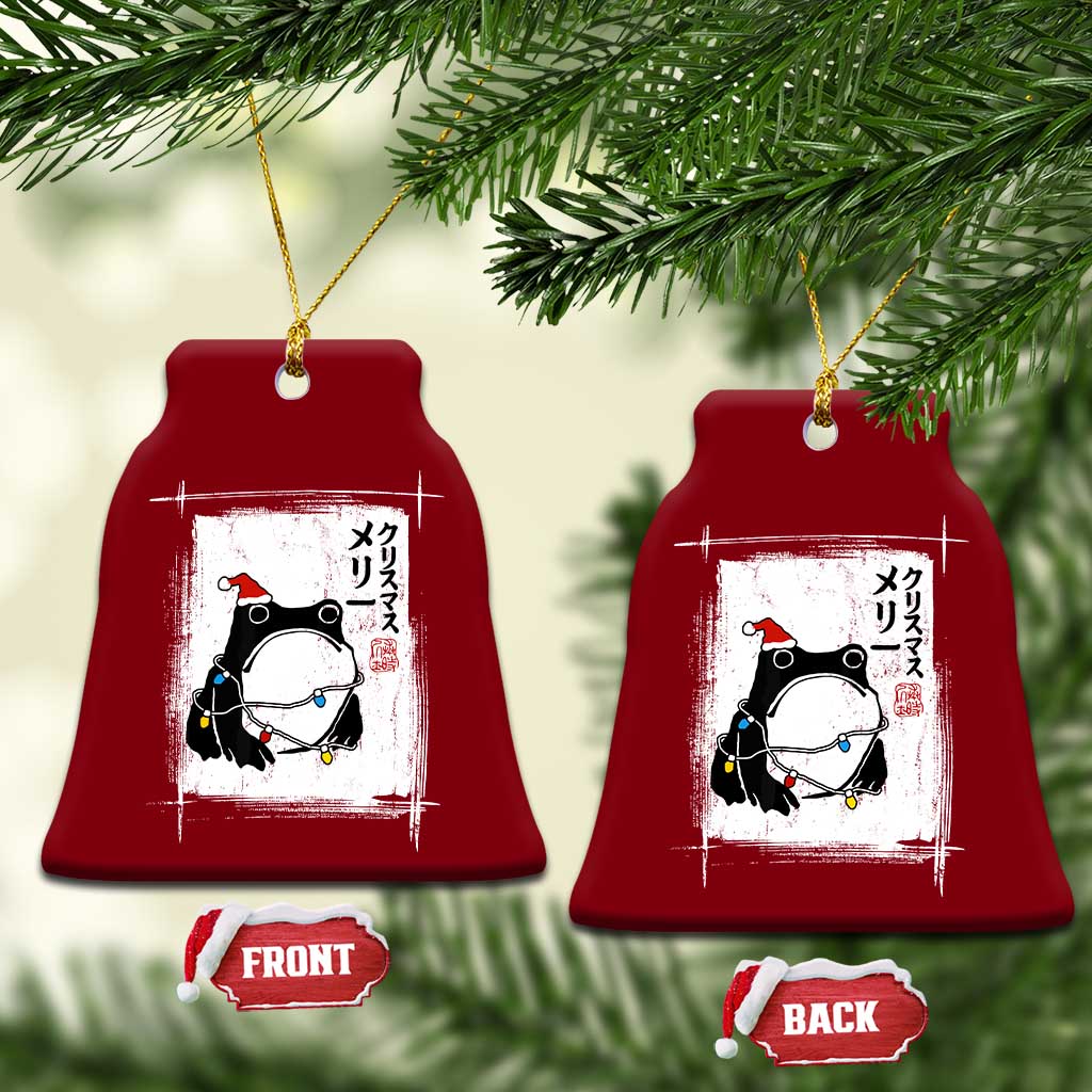Funny Christmas Japanese Ceramic Ornament Santa Frog Ukiyoe Art TS11 Print Your Wear