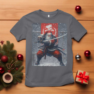 Christmas Samurai Santa T Shirt Japanese Xmas Warrior Sword Katana TS11 Charcoal Print Your Wear