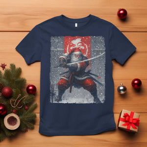 Christmas Samurai Santa T Shirt Japanese Xmas Warrior Sword Katana TS11 Navy Print Your Wear