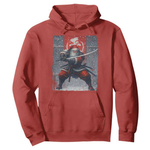 Christmas Samurai Santa Hoodie Japanese Xmas Warrior Sword Katana TS11 Red Print Your Wear