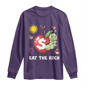 Funny Eat The Rich Long Sleeve Shirt Hungry Caterpillar Fruit Social Activist TS11 Purple Print Your Wear