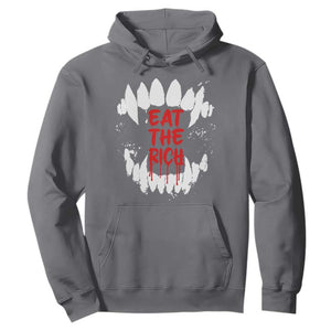 Eat The Rich Hoodie Vamp Fangs Social Activist TS11 Charcoal Print Your Wear