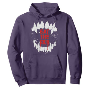 Eat The Rich Hoodie Vamp Fangs Social Activist TS11 Purple Print Your Wear