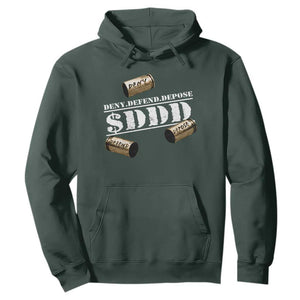 Deny Defend Depose Hoodie $DDD Vintage Bronze Bullet Shells TS11 Dark Forest Green Print Your Wear