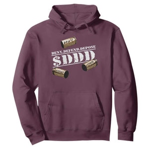 Deny Defend Depose Hoodie $DDD Vintage Bronze Bullet Shells TS11 Maroon Print Your Wear