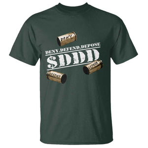 Deny Defend Depose T Shirt $DDD Vintage Bronze Bullet Shells TS11 Dark Forest Green Print Your Wear