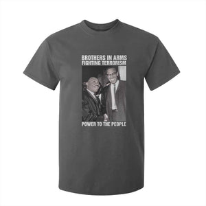 Martin Luther King And Malcolm X T Shirt For Kid Brothers In Arms Fighting Terrorism Power To The People TS11 Dark Heather Print Your Wear