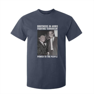 Martin Luther King And Malcolm X T Shirt For Kid Brothers In Arms Fighting Terrorism Power To The People TS11 Navy Print Your Wear