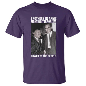 Martin Luther King And Malcolm X T Shirt Brothers In Arms Fighting Terrorism Power To The People TS11 Purple Print Your Wear