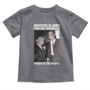 Martin Luther King And Malcolm X Toddler T Shirt Brothers In Arms Fighting Terrorism Power To The People TS11 Charcoal Print Your Wear