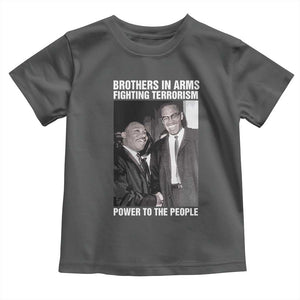 Martin Luther King And Malcolm X Toddler T Shirt Brothers In Arms Fighting Terrorism Power To The People TS11 Dark Heather Print Your Wear