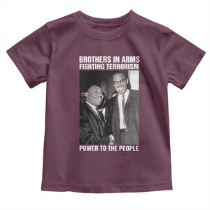 Martin Luther King And Malcolm X Toddler T Shirt Brothers In Arms Fighting Terrorism Power To The People TS11 Maroon Print Your Wear