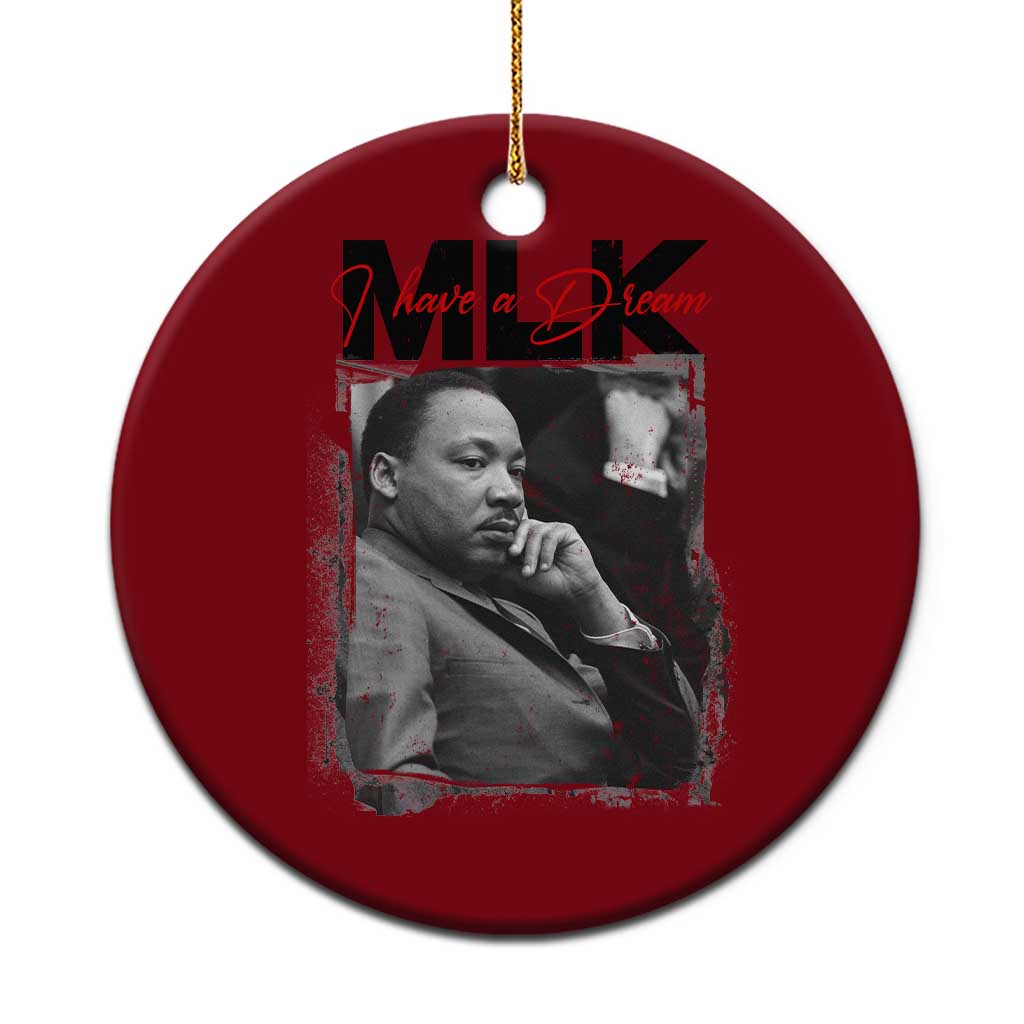 MLK I Have A Dream Ceramic Ornament Dr Martin Luther King Jr Black History Month TS11 1pc Red Print Your Wear